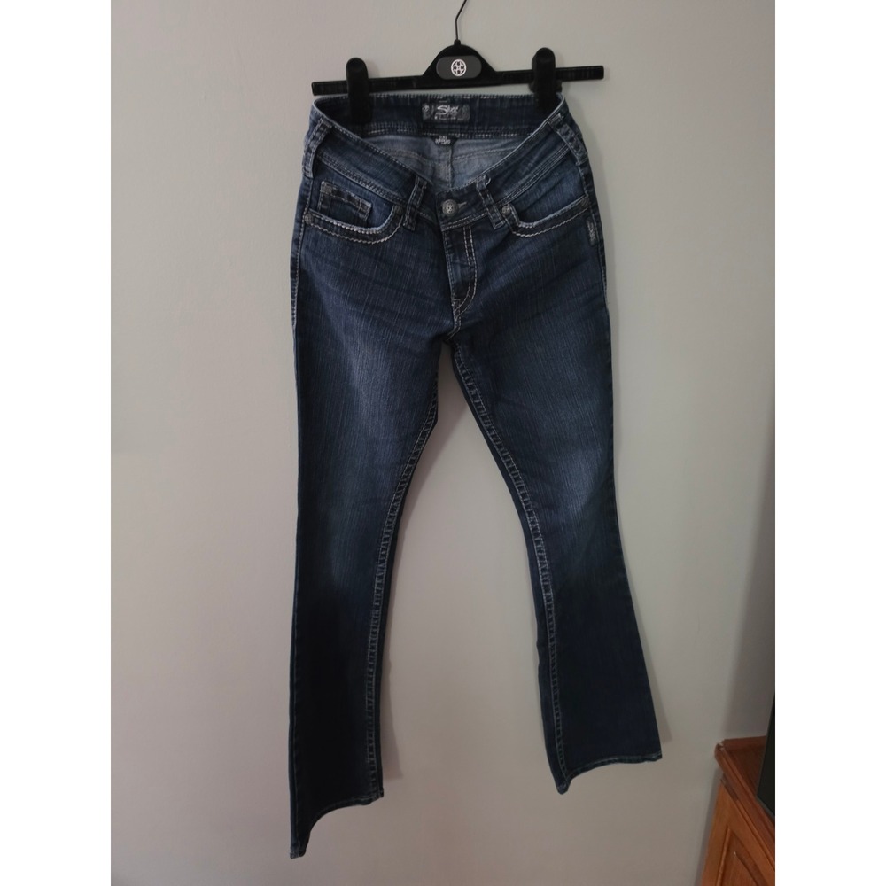 Silver Jeans Co Suki Surplus Dark Wash Bootcut Jeans W29 L34 Contrast Stitch